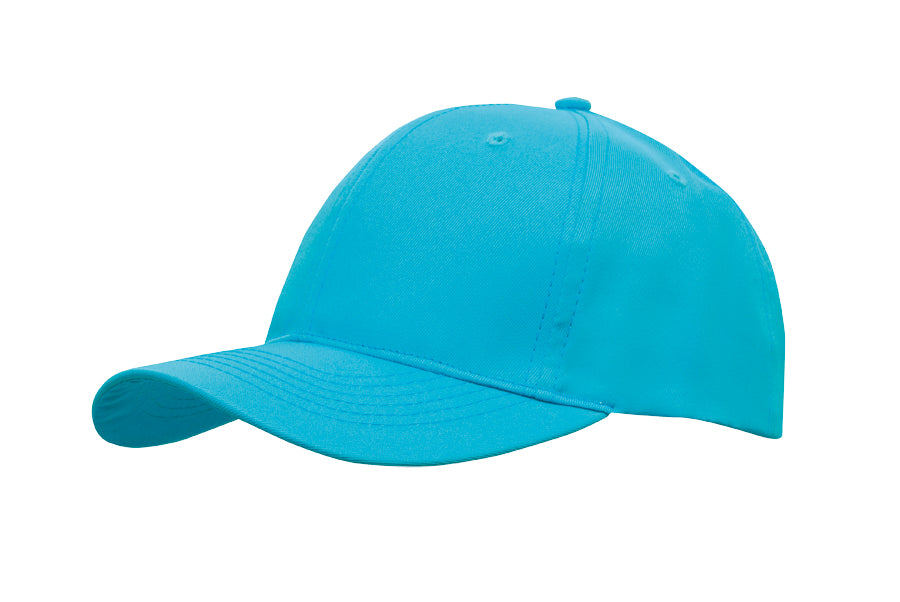 Breathable Poly Twill Cap in Cyan