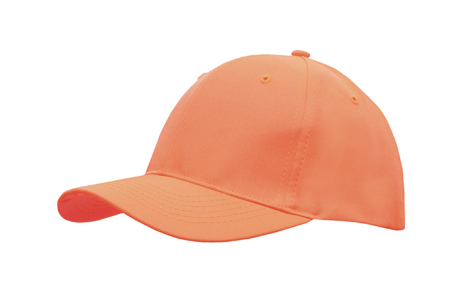 Breathable Poly Twill Cap in Hiviz Orange