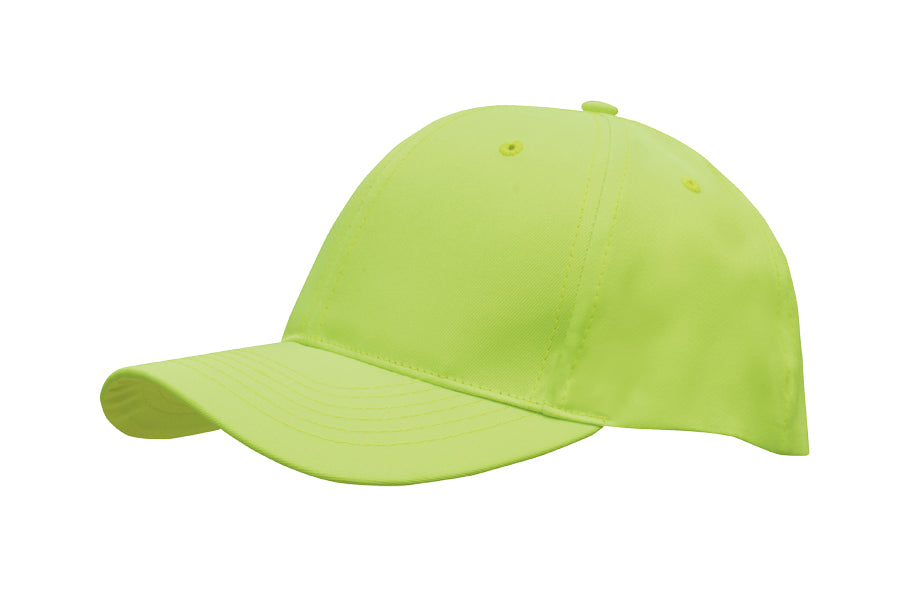Breathable Poly Twill Cap in Hiviz Green