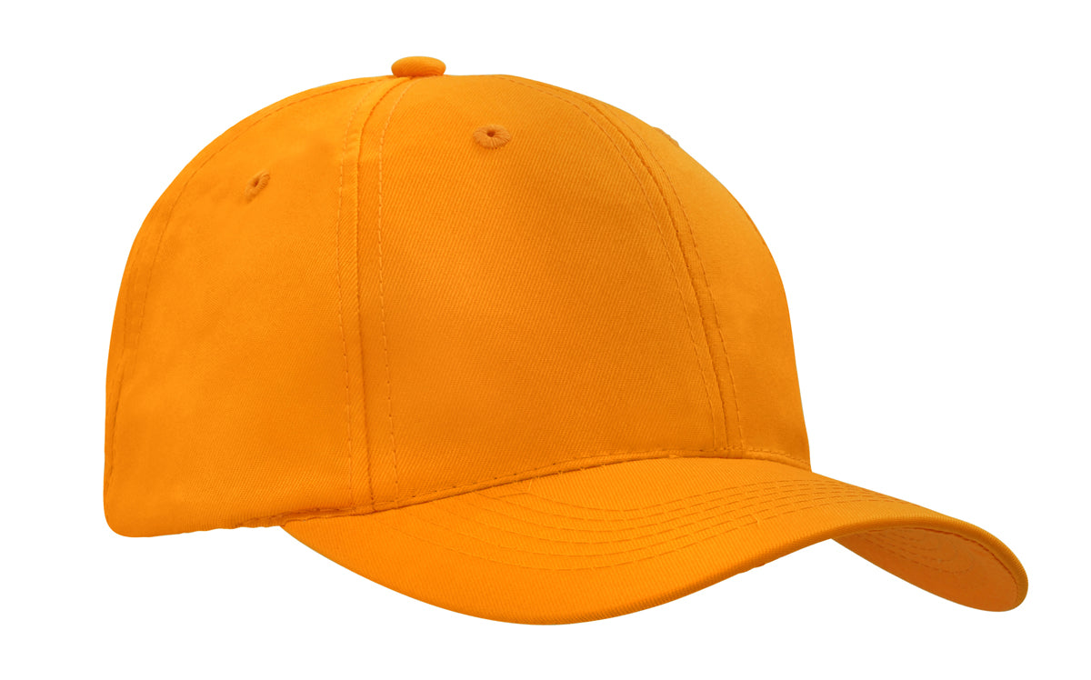 Breathable Poly Twill Cap in Orange