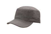 Sports Twill Military Cap in Charcoal