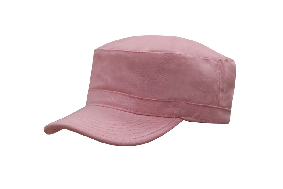 Sports Twill Military Cap in Light Pink