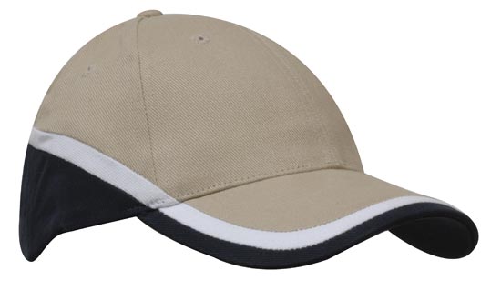 Brushed Heavy Cotton Tri-Coloured Cap