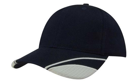 Brushed Heavy Cotton with Mesh Inserts on Peak