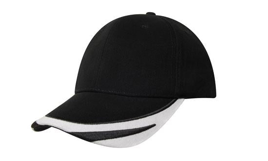 Brushed Heavy Cotton with Peak Trim Embroidered