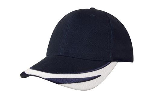 Brushed Heavy Cotton with Peak Trim Embroidered