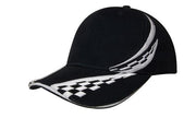 Brushed Heavy Cotton with Swirling Checks & Sandwich in Black/White