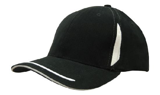 Brushed Heavy Cotton with Crown Inserts, Peak Trim & Sandwich