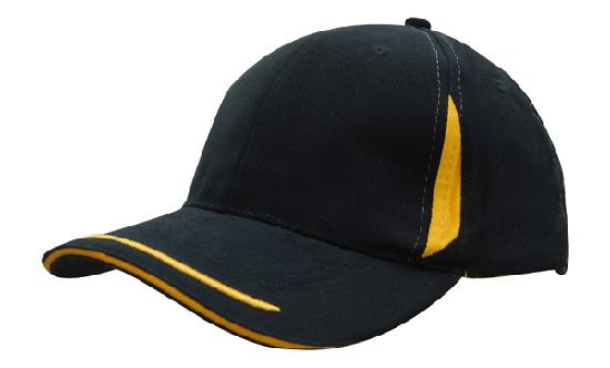 Brushed Heavy Cotton with Crown Inserts, Peak Trim & Sandwich