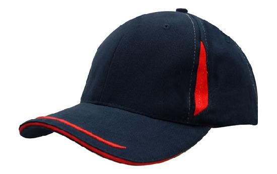 Brushed Heavy Cotton with Crown Inserts, Peak Trim & Sandwich