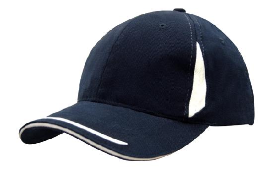 Brushed Heavy Cotton with Crown Inserts, Peak Trim & Sandwich