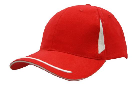 Brushed Heavy Cotton with Crown Inserts, Peak Trim & Sandwich