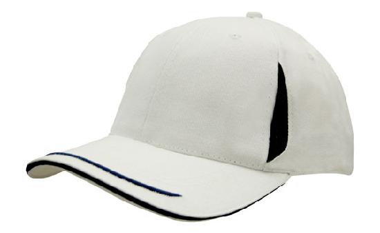 Brushed Heavy Cotton with Crown Inserts, Peak Trim & Sandwich