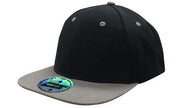 Premium American Twill with Snap 59 Styling - Two Tone in Black/Charcoal