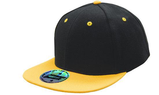 Premium American Twill with Snap 59 Styling - Two Tone in Black/Gold