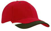 Brushed Heavy Cotton with Peak Inserts & Printed Trim in Red/Black/White