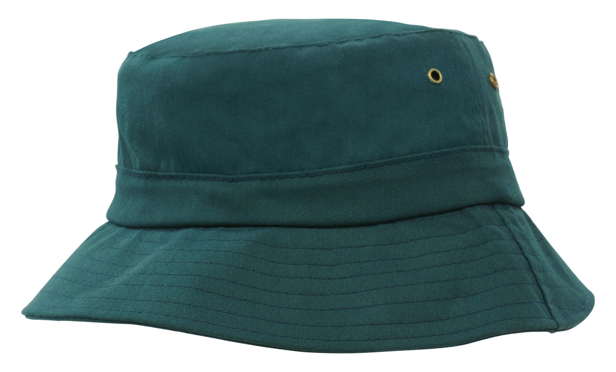 Brushed Sports Twill Childs Bucket Hat in Bottle