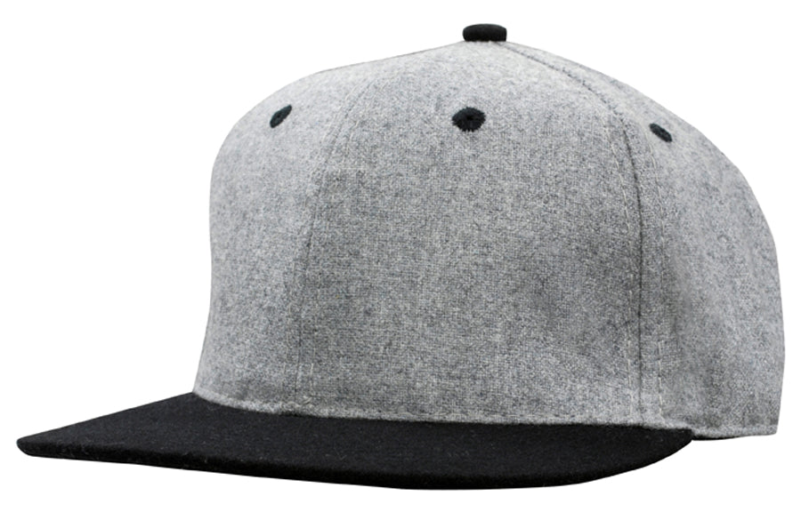 Grey Marle Flannel with Snap Back Pro Styling in Grey Marle/Black