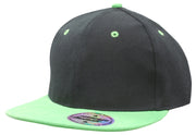 Premium American Twill with Snap Back Pro Styling in Black/Bright Green