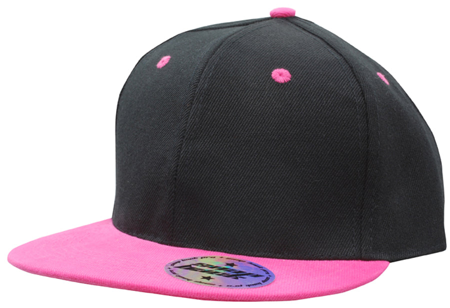 Premium American Twill with Snap Back Pro Styling in Black/Hot Pink