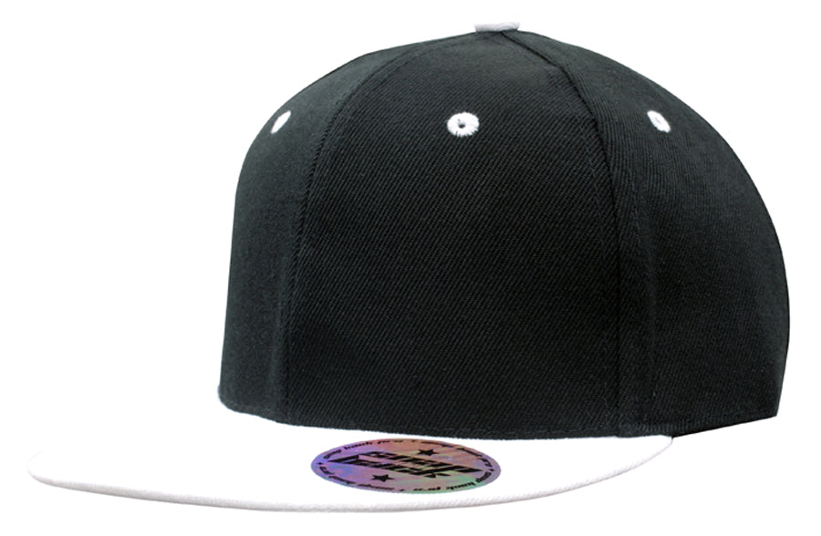 Premium American Twill with Snap Back Pro Styling in Black/White