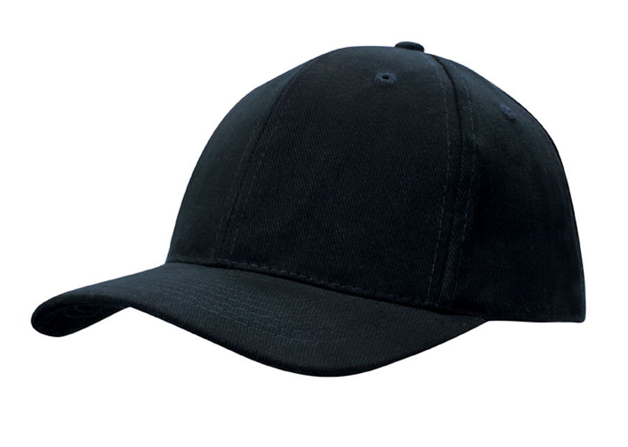 Brushed Heavy Cotton With Snap Back in Black
