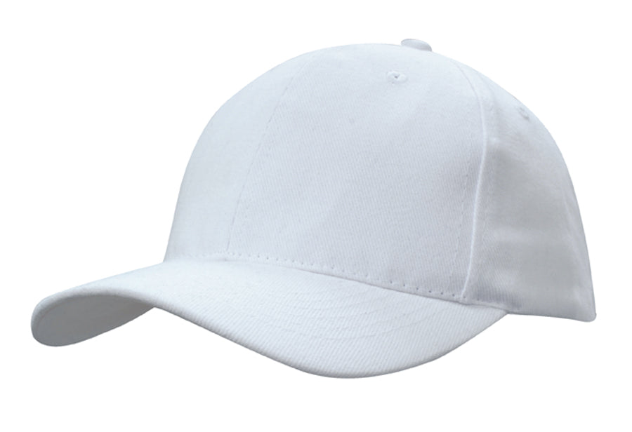 Brushed Heavy Cotton With Snap Back in White