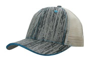 Wood Printed With Mesh Back in Cyan/Stone