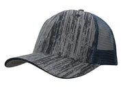 Wood Printed With Mesh Back in Navy