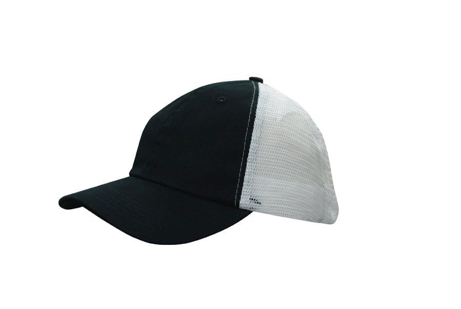 Chino Twill With Soft Mesh in Black/White