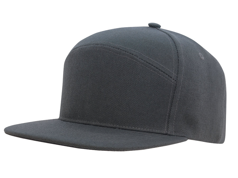 Premium American Twill A Frame Cap in Charcoal