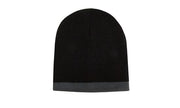 Roll Down Two Tone Acrylic Beanie - Toque
