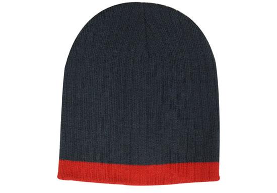 Two Tone Cable Knit Beanie - Toque