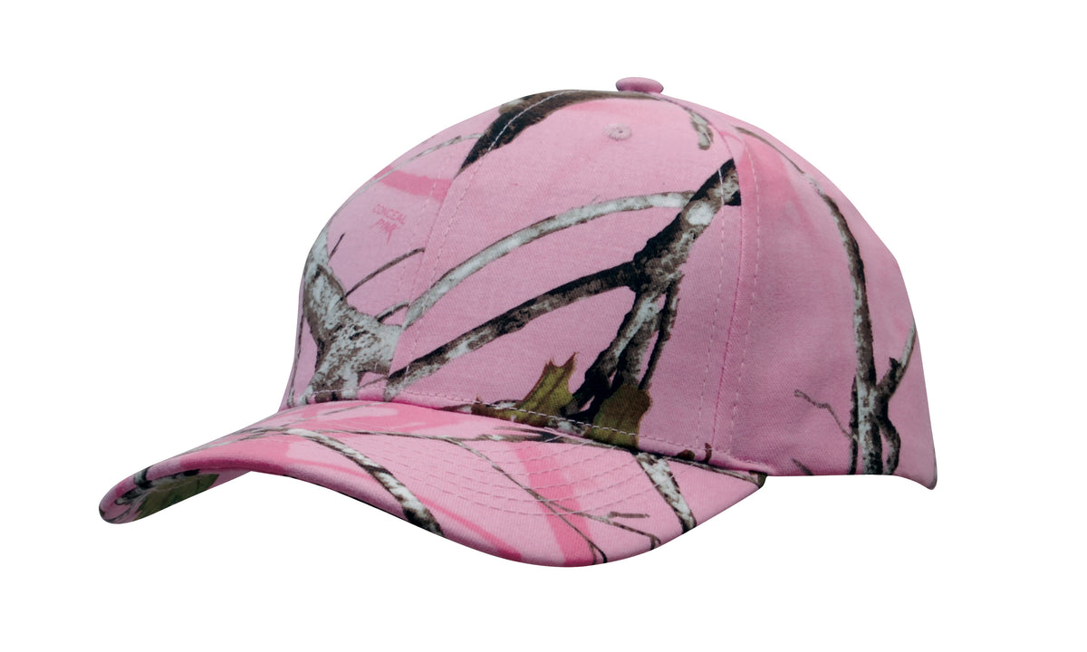 True Timber Camouflage 6 Panel Cap in Conceal Pink