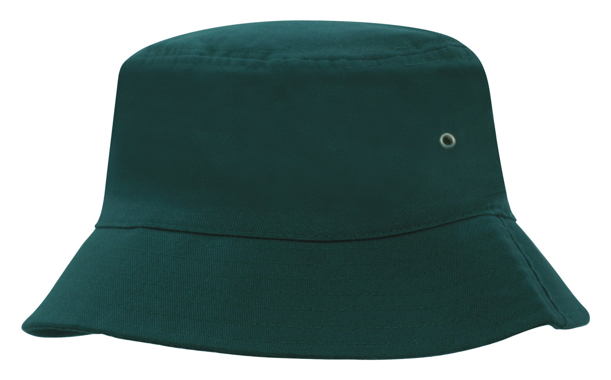 Brushed Sports Twill Bucket Hat in Bottle