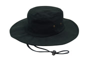 Brushed Heavy Cotton Hat in Black