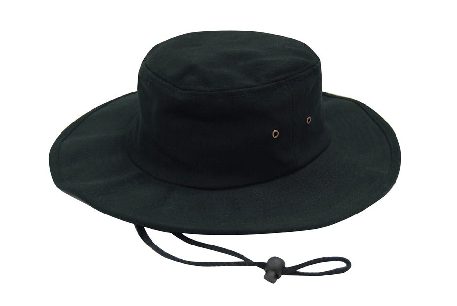 Brushed Heavy Cotton Hat in Black