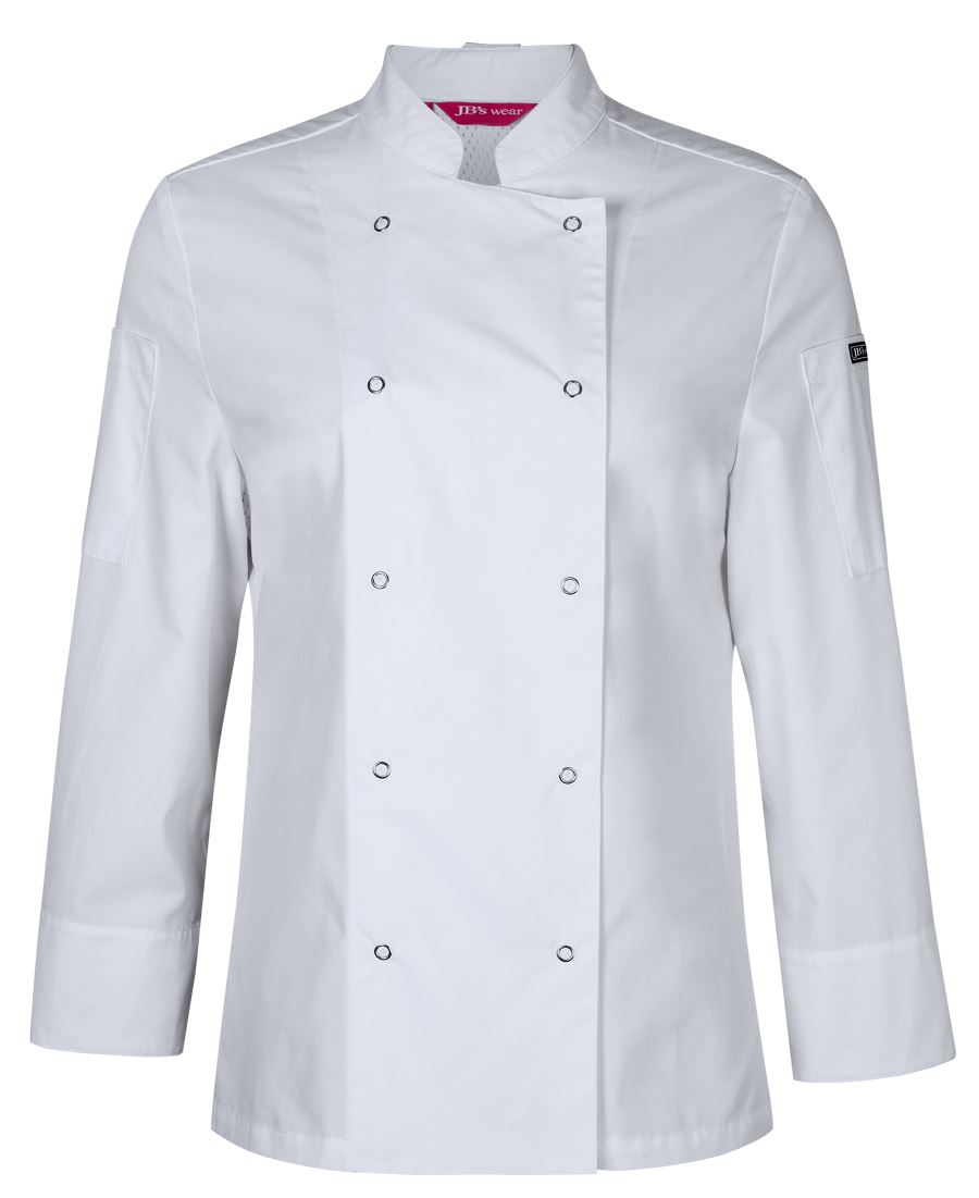 5CJL1 JB's Ladies L/S Snap Button Chefs Jacket