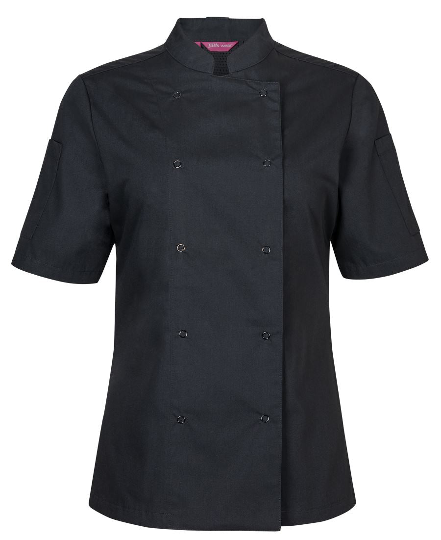 JB's Ladies S/S Snap Button Chefs Jacket