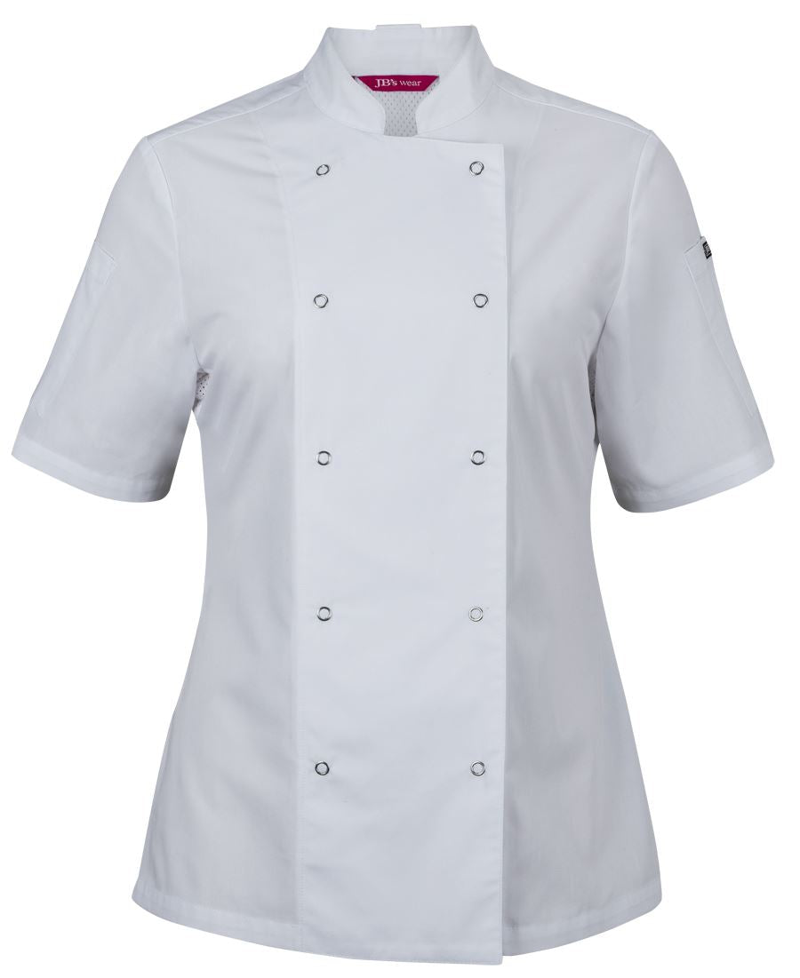 5CJS1 JB's Ladies S/S Snap Button Chefs Jacket