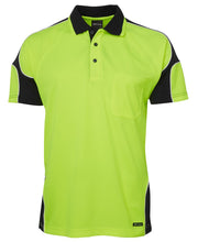 6AP4S JB's HV 4602.1 S/S Arm Panel Polo - Lime/Black