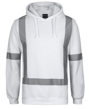 6BNH JB's Fleece Hoodie With Reflective Tape - White
