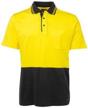 6CPHV JB's HV S/S Cotton Polo - Yellow/Black