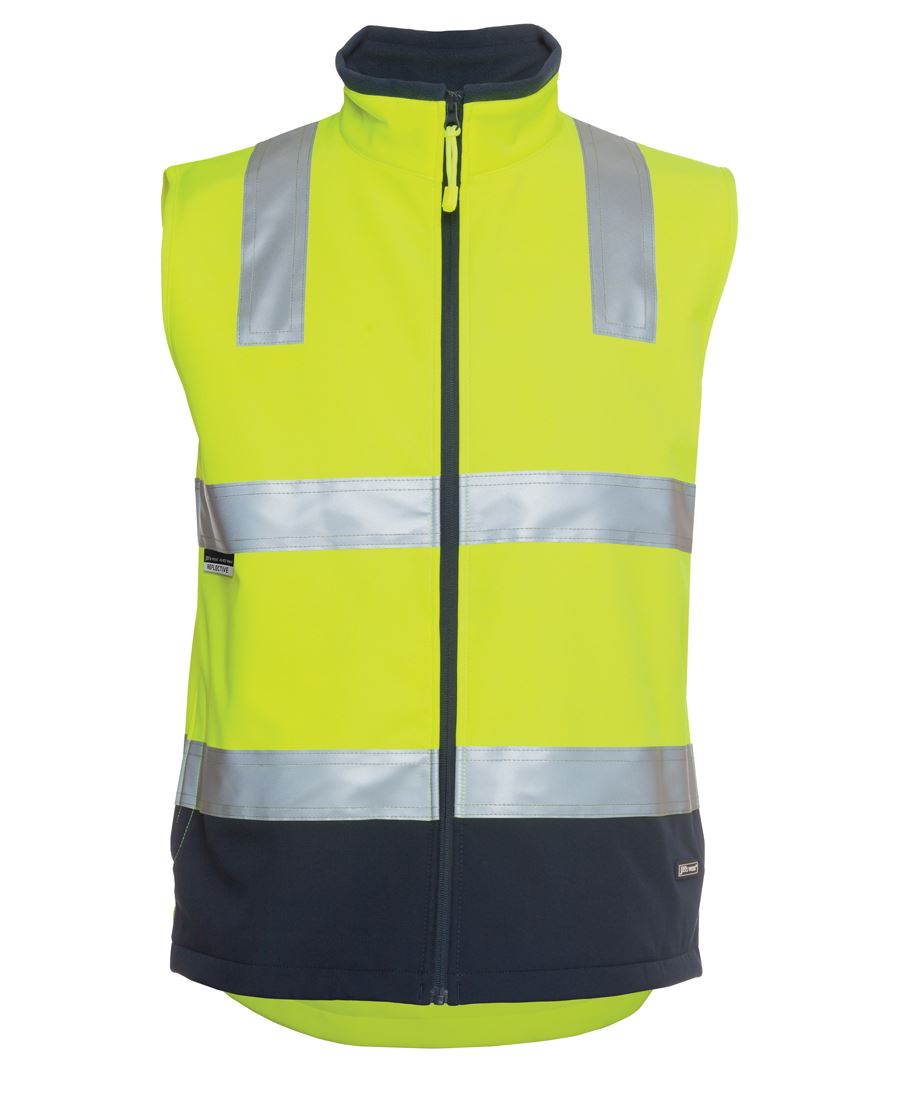 6D4LK JB's HV 4602.1 (D+N) Softshell Vest - Lime/Navy