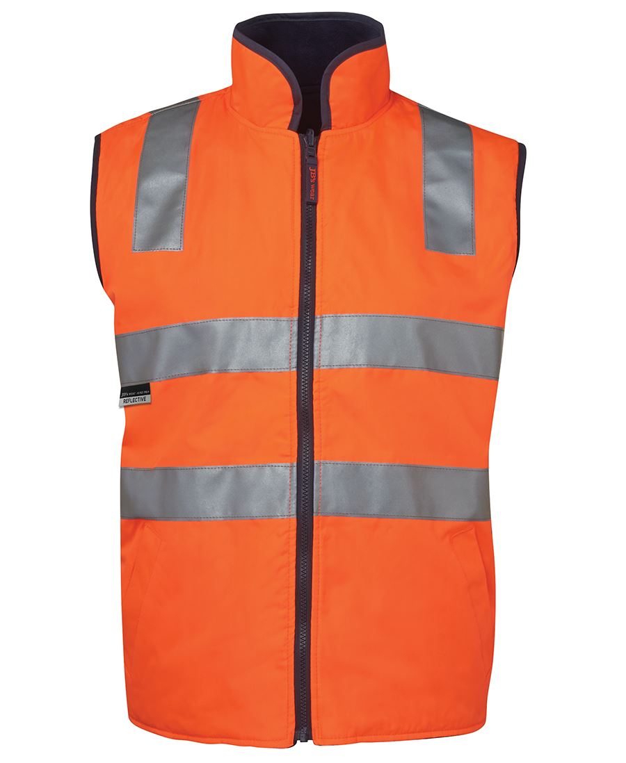 6D4Rv JB's HV 4602.1 (D+N) Rev Vest - Orange/Navy