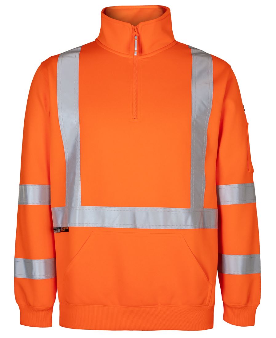 6DAQF JB's NSW/QLD Rail (D+N) X-Back 1/2 Zip Fleece - Orange