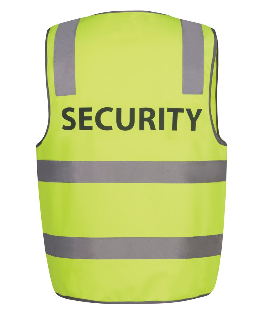 6DNS5 JB's HV (D+N) Safety Vest Print Security - Lime