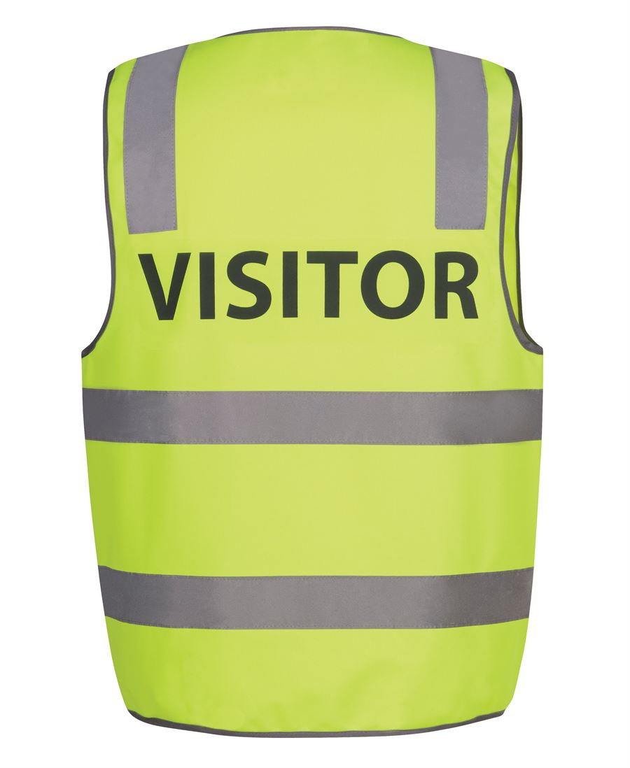 6DNS7 JB's HV (D+N) Safety Vest Print Visitor - Lime