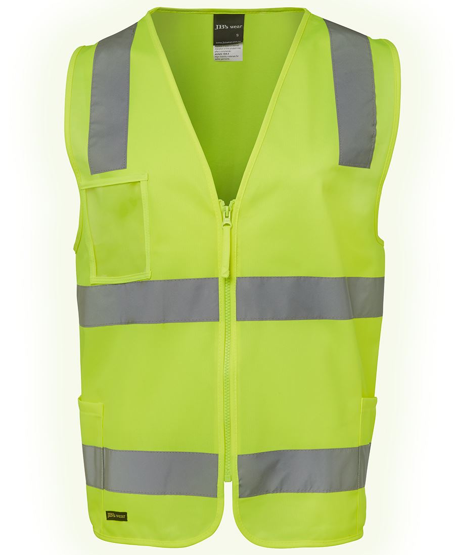 6DNSZ JB's HV (D+N) Zip Safety Vest - Lime