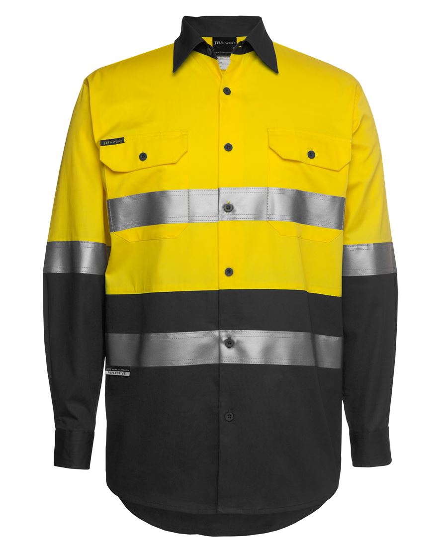 6DNWL JB's HV (D+N) L/S 150G W/Shirt - Yellow/Black